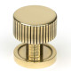 Aged Brass Judd Cabinet Knob on Round Rose