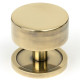 Aged Brass Kelso Cabinet Knob on Round Rose