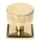 Aged Brass Kelso Cabinet Knob on Square Rose