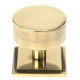 Aged Brass Kelso Cabinet Knob on Square Rose