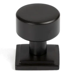 Aged Bronze Kelso Cabinet Knob on Square Rose