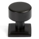 Aged Bronze Kelso Cabinet Knob on Square Rose