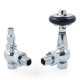 Amberley Thermostatic Radiator Valves - Chrome Angled TRV
