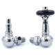 Amberley Thermostatic Radiator Valves - Chrome Corner TRV