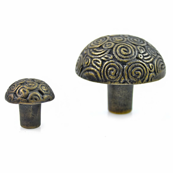 Antique Brass Nautilus Knob
