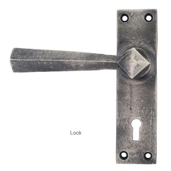 Antique Pewter Straight Lever Door Handle