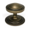 Art Deco Centre Door Knob - Burnished Brass