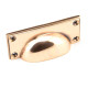 Art Deco Drawer Pull - Polished Bronze