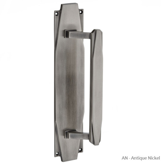 Art Deco Pull Handle on Backplate