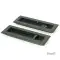 Art Deco Rectangular Pull Privacy Set - Matt Black