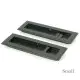 Art Deco Rectangular Pull Privacy Set - Matt Black