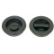 Art Deco Round Pull Privacy Set - Matt Black