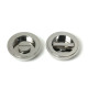 Art Deco Round Pull Privacy Set Polished Marine Stainless Steel