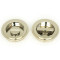 Art Deco Round Pull Privacy Set - Polished Nickel