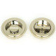 Art Deco Round Pull Privacy Set - Polished Nickel