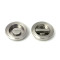 Art Deco Round Pull Privacy Set Satin Marine Stainless Steel