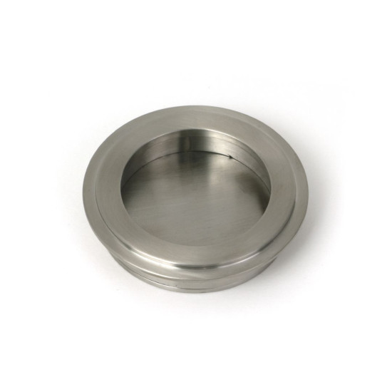 Art Deco Round Pull Satin Marine Stainless Steel