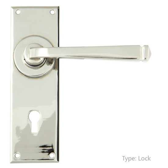 Avon Door Handle - Polished Nickel