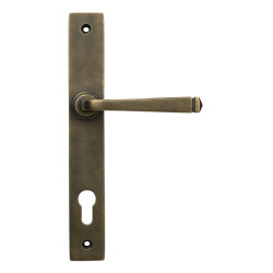 Avon Slimline Sprung Lever Espagnolette Lock Set - Burnished Brass