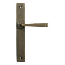 Avon Slimline Sprung Lever Latch Set - Burnished Brass