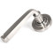 Avon Sprung Lever Door Handle on Round Rose Set - Satin Marine Stainless Steel