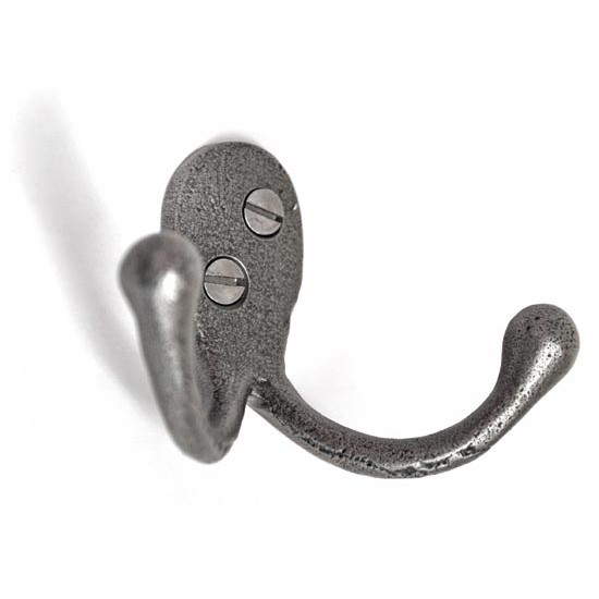 Double Loop Coat Hook - Lacquer Finish
