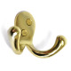 Brass Porthos Double Loop Coat Hook