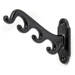 4 in 1 Coat Hook - Black Finish