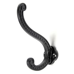 Large Droplet Coat Hook - Black Finish