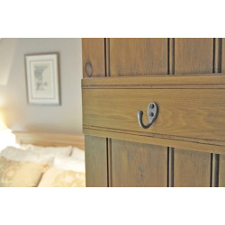 Kirkpatick 1173 Single Loop Coat Hook - Pewter Finish