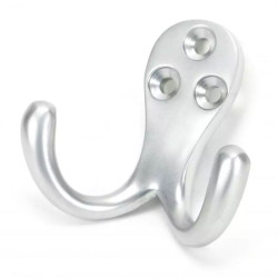 Celtic Double Coat Hook - Satin Chrome Finish