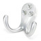 Celtic Double Coat Hook - Satin Chrome Finish