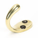 Celtic Single Coat Hook - Aged Brass Finish