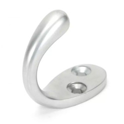 Celtic Single Coat Hook - Satin Chrome Finish
