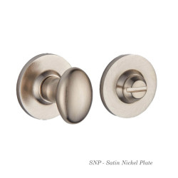 Croft 2245 Bathroom Oval Knob Turn and Release Plain Covered Rose