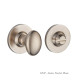 Bathroom Oval Knob Turn and Release Plain Covered Rose
