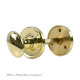 Bathroom Oval Knob Turn and Release Raised Edge Covered Rose