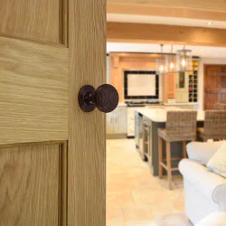 Beehive Door Knobs - Aged Bronze Finish