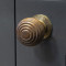 Beehive Rosewood Cabinet Knob with Brass Rose