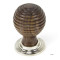 Beehive Rosewood Cabinet Knob with Nickel Rose