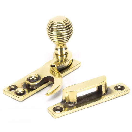 Beehive Sash Hook Fastener - Aged Brass