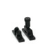 Black Brompton Brighton Fastener - Narrow (Square)