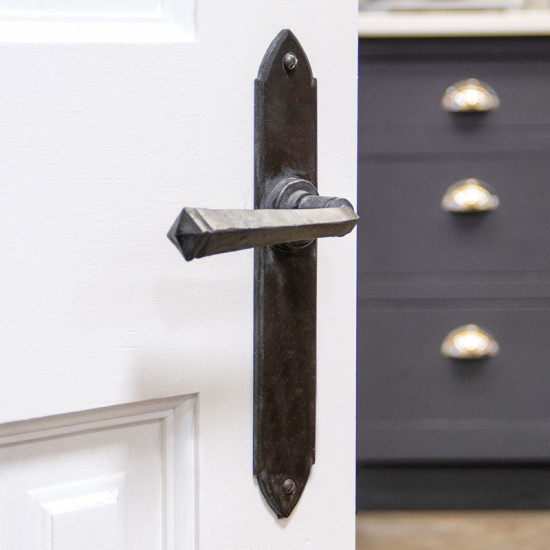 Blacksmith Beeswax Gothic Lever Door Handle