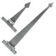 Blacksmith Pewter Patina Arrow Head Door Hinges