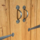 Blacksmith Pewter Patina Bean Pull Handle