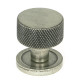 Blacksmith Pewter Patina Brompton Cabinet Knob on Round Rose