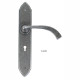 Blacksmith Pewter Patina Gothic Curved Lever Door Handle