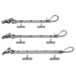 Blacksmith Pewter Patina Shepherd's Crook Casement Stay