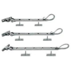 Blacksmith Pewter Patina Shepherd's Crook Casement Stay