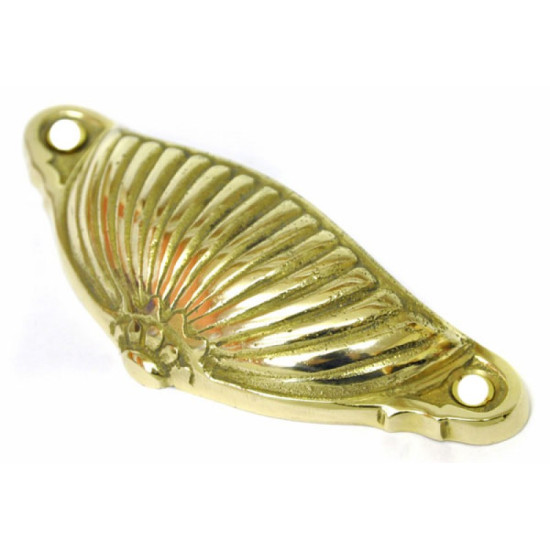 Brass Half Daisy Drawer Pull